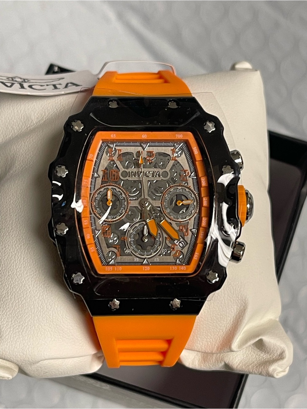 Invicta Racing Valxor Unisex Watch - 40mm, Orange & Black (69772) new